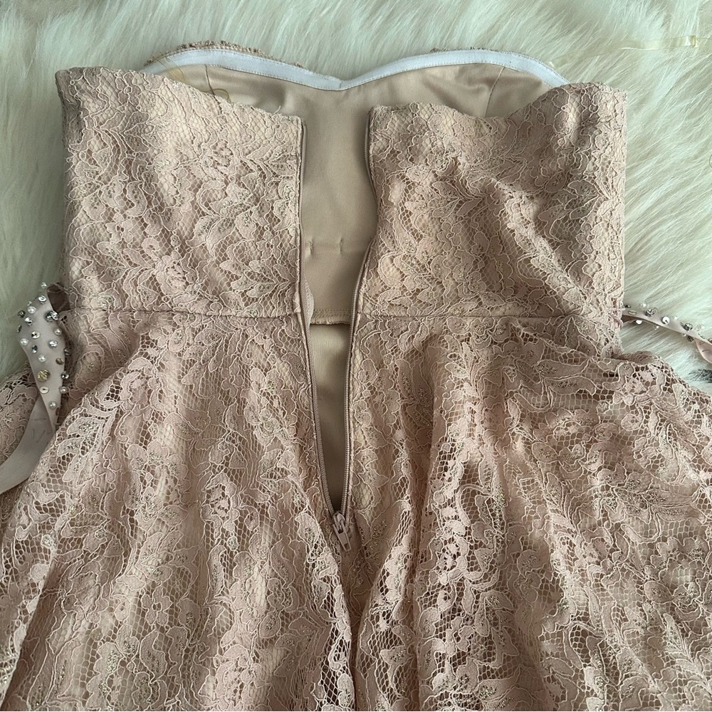 Sequin Hearts Lace Mini Dress - Picture 7 of 8
